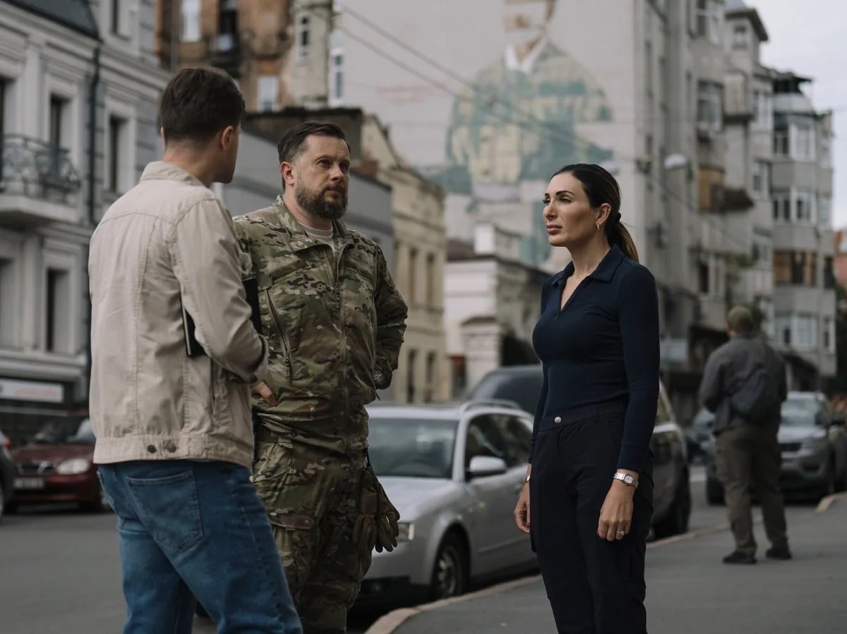 Лора Лумер під час зустрічі з Андрієм Білецьким у Харкові